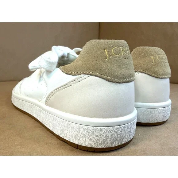 J. Crew White Leather Court City Tour Sneakers (Gum Sole) Preppy, Casual Size 8 - Picture 8 of 15